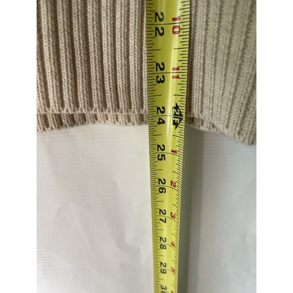 Evereve Alexis Strong Shoulder Cable Pullover Sweater Women’s Small Cream - Picture 9 of 10